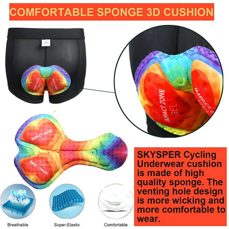 SKYSPER Cycling Underwear Women 3D Gel Padded Cycle Pants Ladies Breathable